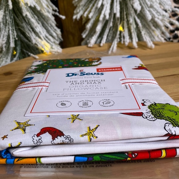 Pottery Barn Kids Dr. Seuss’s The Grinch & Max Organic Standard Pillowcase 🎄🎁 - Picture 12 of 16